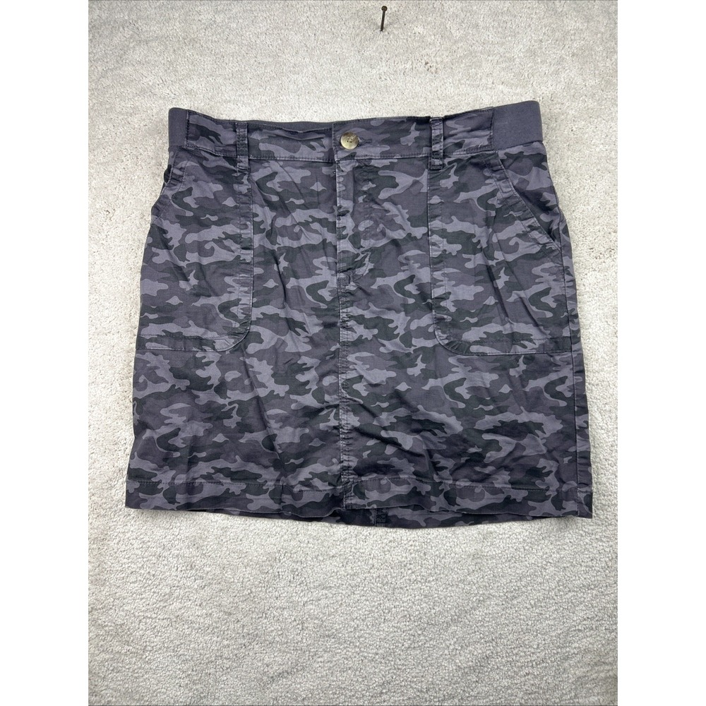 Lee Skort Shorts Skirt Gray Camo Regular Fit Mid Rise Size 10 Gorpcore Hiking